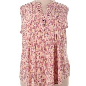Women's Sleeveless Pink Patterned Top